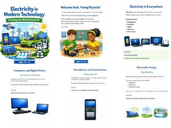 Electricity in Modern Technology  KS3 Physics Activities, STEM Worksheets & Printable PDF