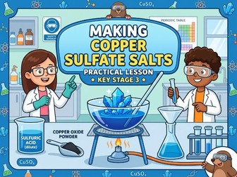AQA KS3 Copper Sulfate Salts method and plenary quiz
