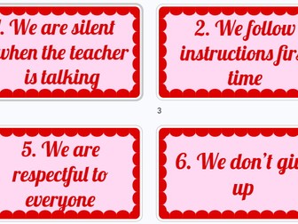 Class rules display