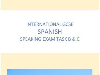 IGCSE Spanish Student Speaking Exam Questions in Topics A - E