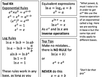 Exponential and Logs Revision Sheet