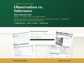 Observation vs. Inference | Direct Instruction
