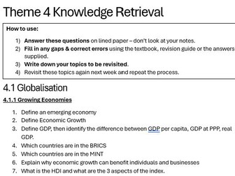 Theme 4 Global Business Revision Questions