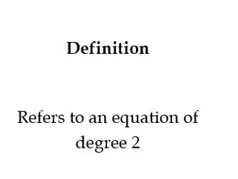 Match the word with the definition (quadratics) - vocabulary (English and Chinese)