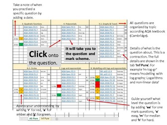 AQA AS Pure Maths Past Papers + Tracker