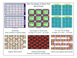 Word Forms 6 Board Game Bundle