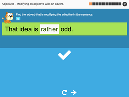 Modifying an adjective with an adverb - Interactive Activity - KS3 Spag