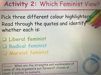 AS Sociology Family - Feminist Perspectives on the Family