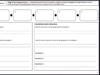 Edexcel B GCSE Geography Revision Booklet & Lesson Paper 2 Topic 6: Geographical Investigation