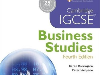 CIE Business Studies Section 1, 2, 3, 4, 5 and 6 PowerPoint with Lesson Plan