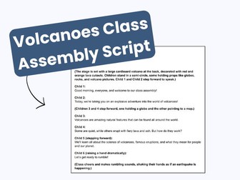 Volcanoes KS2 Class Assembly Script