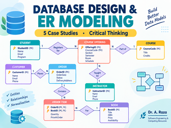 Database Design & ER Modeling: 5 Critical-Thinking Case Studies