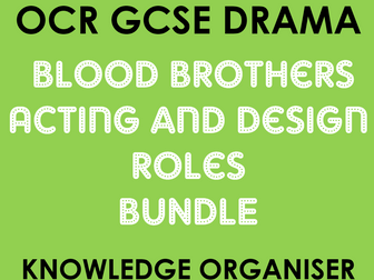 OCR GCSE Drama - Knowledge Organiser Bundle Written Exam