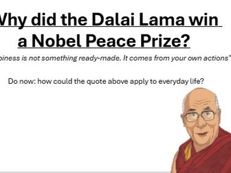 KS3 RE – The Dalai Lama & Buddhism (Nobel Peace Prize Lesson)