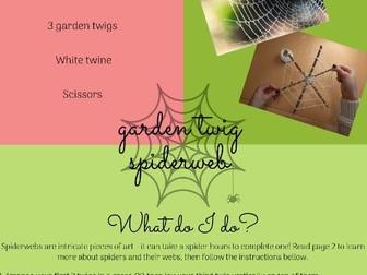EAL Gardening Craft Activity - Garden Twig Spider Web