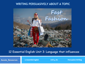 How to write persuasively about a social issue [Fast Fashion] - Essential English