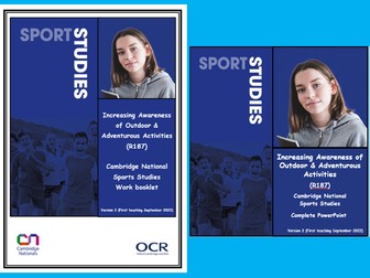 Sports Studies (R187) Outdoor Adventurous Activities - Complete Work Booklet and PowerPoint)