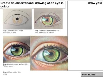 How to draw an eye in colour