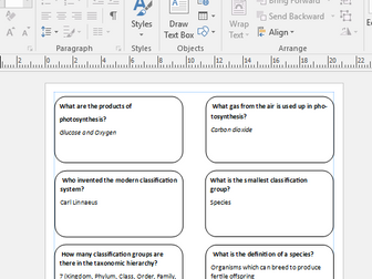 AQA 1-9 Spec; B7 Ecology revision cards