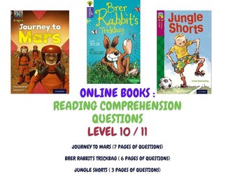 Free Online Reading Books: Comprehension Questions Gr 3-5 (Level 10/11)
