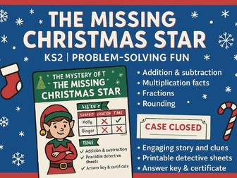 Christmas Maths Mystery: The Missing Christmas Star | Year 3 | Problem-Solving Fun