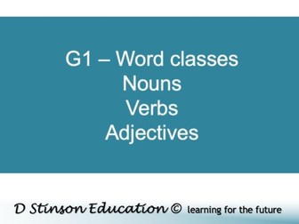 KS2 SATS - grammar revison - nouns, verbs and adjectives