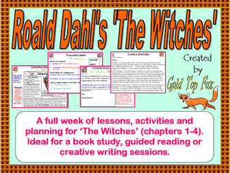 Full Week of KS2 English Lessons for Roald Dahl's 'The Witches'