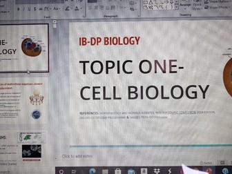 IB DP Biology topic 1 cells ppt