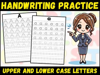 Alphabet Letters Tracing Page - Handwriting Practice - Upper and Lower Case Letters