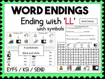 Word Endings Ending with 'LL' Worksheets