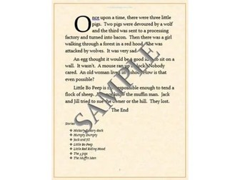 Fairy Tale Lesson Activity for Teaching Microsoft Word Skills