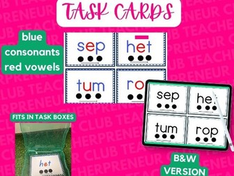 Alphabet Task Cards - nonsense words