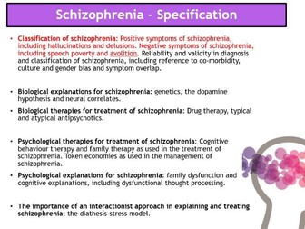 Introduction to A level Schizophrenia