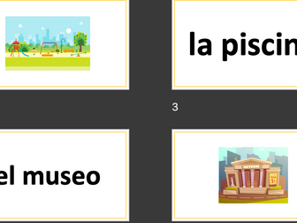 Spanish - in the city flashcards