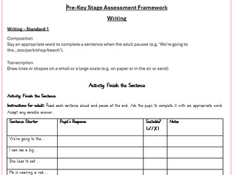 Pre Key Stage 2 Document - Writing
