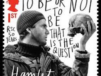 Questions on Hamlet - Act Two - and a directed writing paragraph on 'to be or not to be' speech.