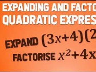 Year 7 Math's - Expanding and Factorising