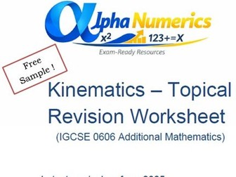 Kinematics Review Free Sample