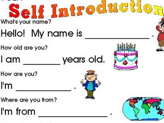 English - Year 1 - Lesson 2 (Writing about myself)