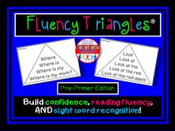 Reading Fluency - Fluency Triangles® for Pre-Primer Sight Words