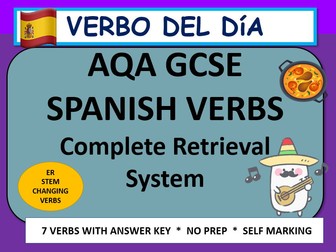 AQA GCSE Spanish Verbo del Día – Stem-Changing ER Verbs | Retrieval Practice Pack