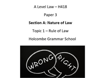 Rule of Law Bundle - Nature of Law - OCR A Level Law *New for 2025!*