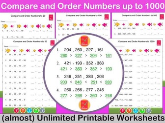 Compare and order numbers up to 1000