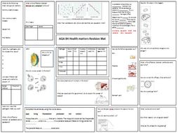 AQA Biology GCSE Health matters B4 revision mat