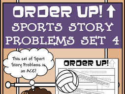 Story Problems - Sports Order Up! Set 4 (Volleyball)