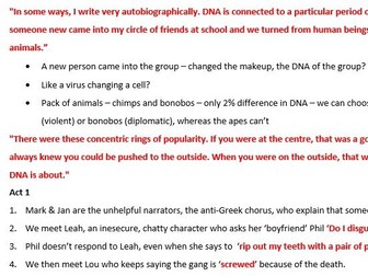 Revision Resources: DNA by Dennis Kelly