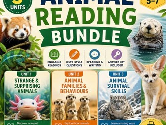 Amazing Animals Reading Comprehension Bundle | ESL EFL Worksheets | No Prep