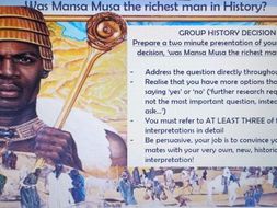 Mansa Musa of Mali- Enquiry - based KS3 lessons | Teaching Resources