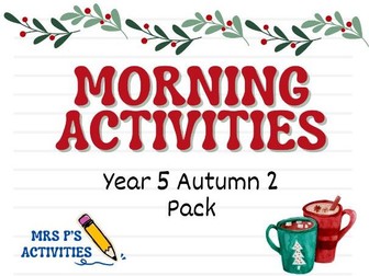 Year 5 Morning Work/Starters Autumn 2