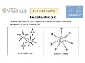 Fireworks colouring in